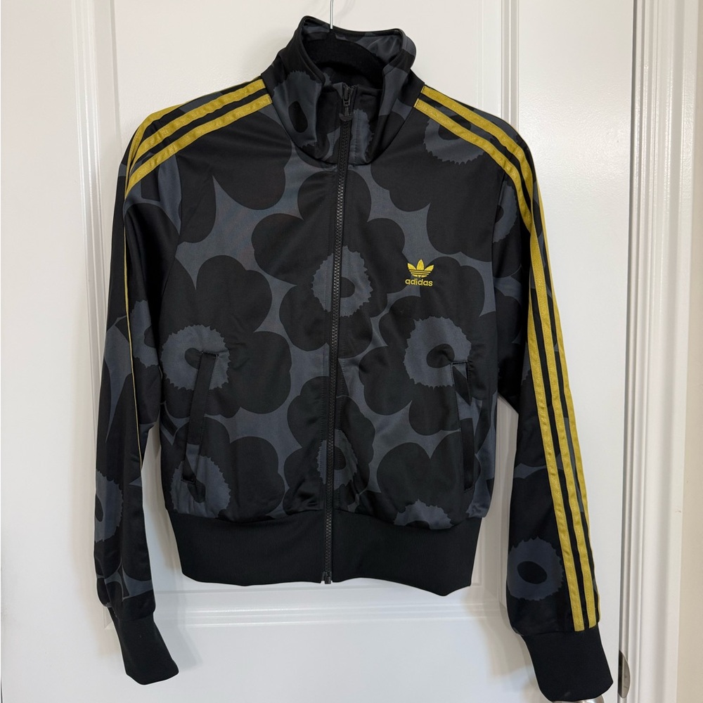 Marimekko x ADIDAS Black and Gold Jacket